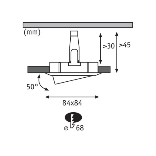 Paulmann Nova Plus 3stk LED-spot kantet, hvit| Downlights
