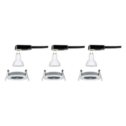 Paulmann 3p LED-spot Nova rund, IP44, dimbar, al Online