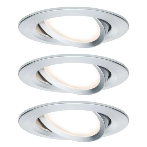 Paulmann 3p Slim Coin svingbar dimbar aluminium| Butikkbelysning|Downlights
