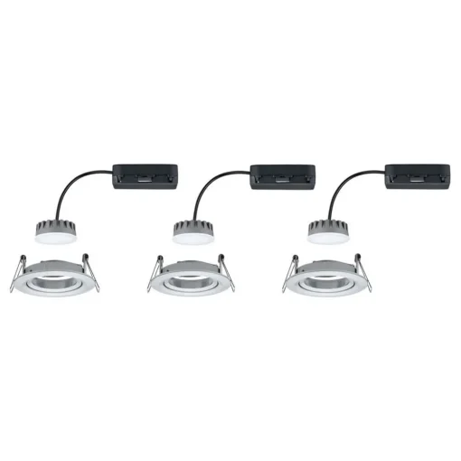 Paulmann 3p Slim Coin svingbar dimbar aluminium| Butikkbelysning|Downlights