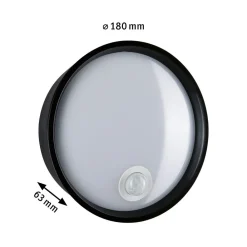 Paulmann Platomo utendørs LED-vegglampe sensor svart Discount