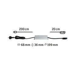 Paulmann Plug & Shine Strømforsyning 98849, 75 W, sølv Outlet