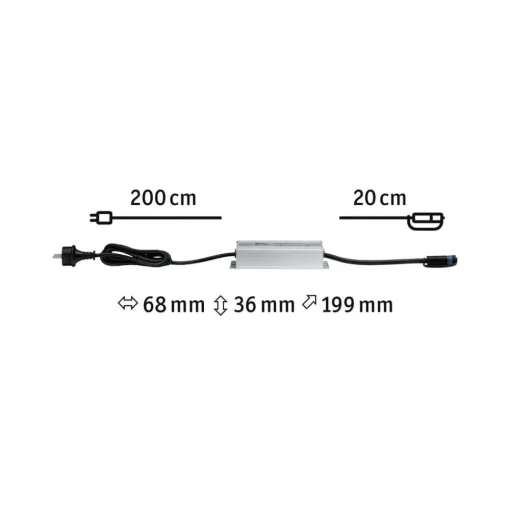 Paulmann Plug & Shine Strømforsyning 98849, 75 W, sølv Outlet