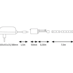 Paulmann SimpLED Strip Set, 26 W, RGB, 7,5 m Best