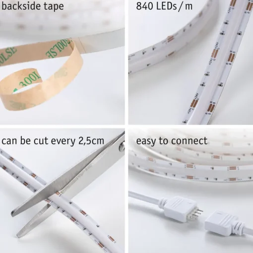 Paulmann SimpLED Stripe Set COB RGB 1,5 m| Dekorasjonsbelysning|Lysstriper