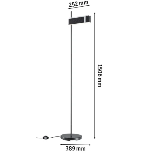 Paulmann Smart LED-gulvlampe Jagun, antrasitt, 151 cm filt| Smarthus Belysning