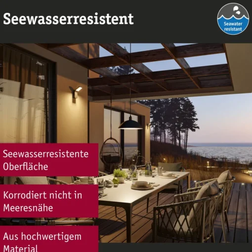 Paulmann Smart Sensor utendørs vegglampe Capera, hvit CCT IP44 Outlet