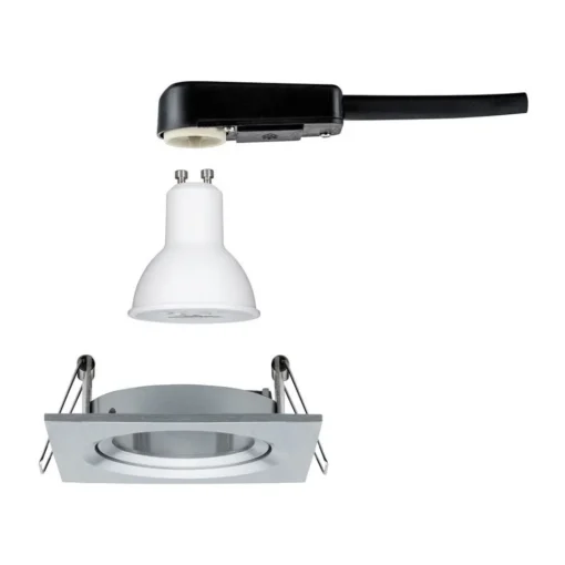 Paulmann Spot Nova firkantet, sving-/dimbar, alu| Butikkbelysning|Downlights