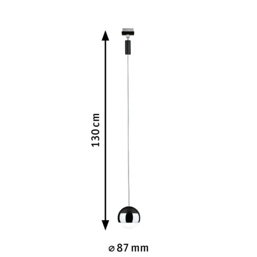 Paulmann URail Capsule II hengelampe 4 000 K svart| Skinnesystem