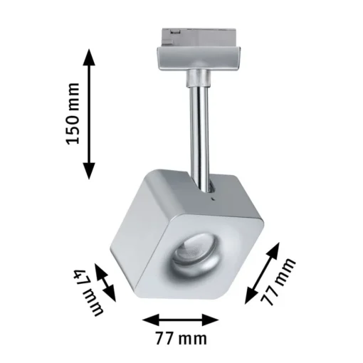 Paulmann URail Cube LED-spot dimbar 2 700 K krom| Skinnesystem