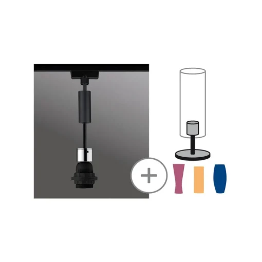 Paulmann URail 2Easy Basic Pendel, svart matt| Skinnesystem