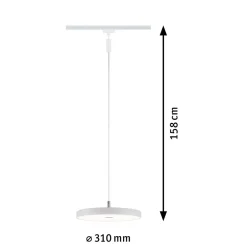 Paulmann URail Hildor LED-pendel 3 000 K hvit