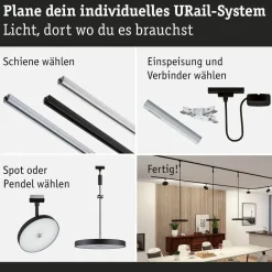 Paulmann URail Hildor LED-spot svart 4 000 K| Skinnesystem
