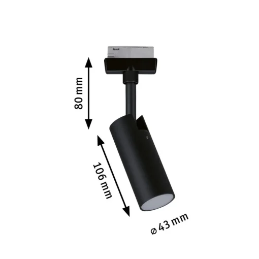 Paulmann URail LED-spot Tubo svart 3 000 K Best