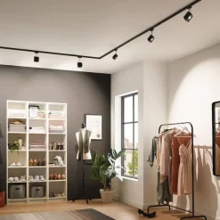 Paulmann URail systemskinne, 10 cm, svart matt| Skinnesystem