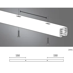 Paulmann URail-skinne, hvit, lengde 50 cm, aluminium| Skinnesystem