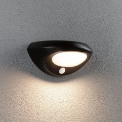 Paulmann utendørs LED-vegglampe Sorova, sensor, antrasitt| Solcellelamper Med Sensor|Vegglamper Med Sensor