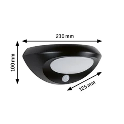 Paulmann utendørs LED-vegglampe Sorova, sensor, antrasitt| Solcellelamper Med Sensor|Vegglamper Med Sensor