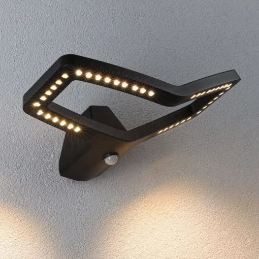 Paulmann utendørs LED-vegglampe Alara, antrasitt, IP44| Vegglamper Med Sensor