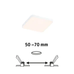 Paulmann Veluna Edge IP44 3000K dimm 9x9cm| Downlights