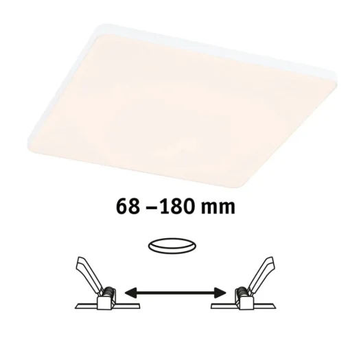 Paulmann Veluna Edge IP44 3000K dimm 20x20cm| Downlights