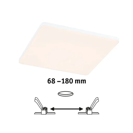 Paulmann Veluna Edge IP44 3000K dimm 20x20cm| Downlights