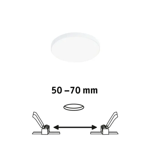 Paulmann Veluna Edge LED for innfelt IP44 4000K Ø 9cm| Downlights