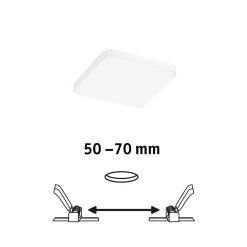 Paulmann Veluna Edge LED for innfelt IP44 4000K 9x9cm Outlet