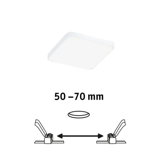 Paulmann Veluna Edge LED for innfelt IP44 4000K 9x9cm Outlet