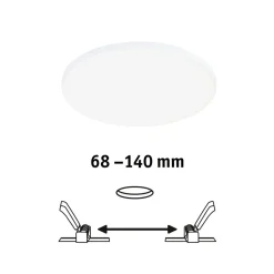 Paulmann Veluna Edge LED for innfelt IP44 4000K Ø 16cm