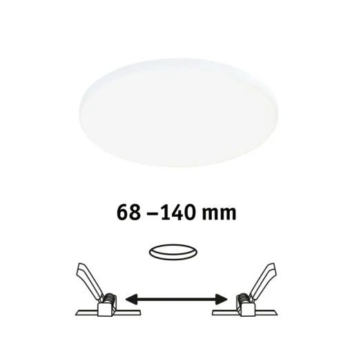 Paulmann Veluna Edge LED for innfelt IP44 4000K Ø 16cm