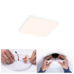Paulmann Veluna Edge LED for innfelt IP44 3000K 12x12cm| Downlights