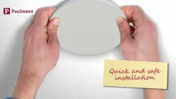 Paulmann Veluna Edge LED for innfelt IP44 3000K 12x12cm| Downlights