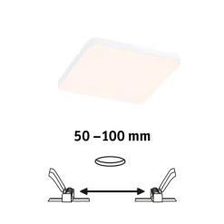 Paulmann Veluna Edge LED for innfelt IP44 3000K 12x12cm| Downlights
