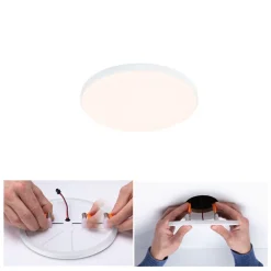 Paulmann Veluna Edge LED for innfelt IP44 3000K Ø 12 cm