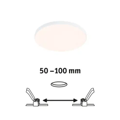 Paulmann Veluna Edge LED for innfelt IP44 3000K Ø 12 cm