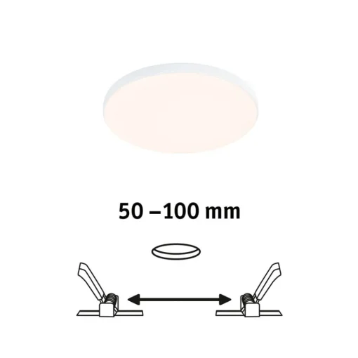 Paulmann Veluna Edge LED for innfelt IP44 3000K Ø 12 cm