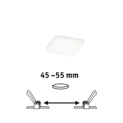 Paulmann Veluna LED-downlight, 4 000 K 7,5x7,5| Downlights