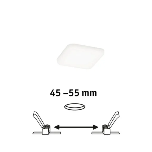 Paulmann Veluna LED-downlight, 4 000 K 7,5x7,5| Downlights