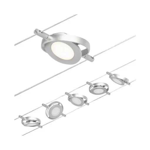 Paulmann Wire RoundMac LED-vaiersystem, 5-lk. krom| Led-Innendørs