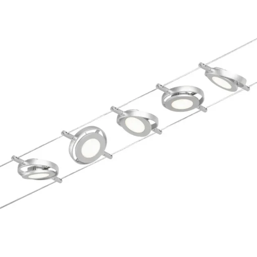 Paulmann Wire RoundMac LED-vaiersystem, 5-lk. krom| Led-Innendørs
