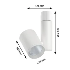 Paulmann Zeuz URail Spot 3000K 15° hvit matt| Skinnesystem