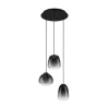 EGLO Pendellampe Aguilares, røykt glass, 3-lys rondel| Pendellamper