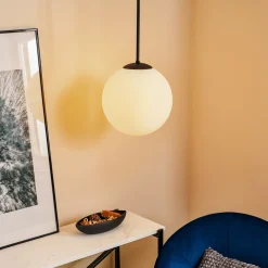 ALDEX Pendellampe Dione, 1 lyskilde, hvit/svart 30 cm