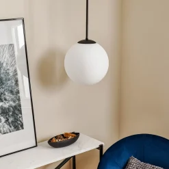 ALDEX Pendellampe Dione, 1 lyskilde, hvit/svart 30 cm