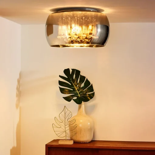 Lucide Perle taklampe i glass, Ø 40 cm| Design- Og Hotellbelysning|Taklamper