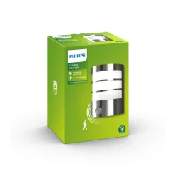Philips Calgary utendørs vegglampe, stål, sensor| Vegglamper Med Sensor|Utebelysning Med Sensor