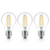 Philips Classic LED-pære E27 A60 7W 827 klar 3-er| E27 Pærer|Filament Pærer