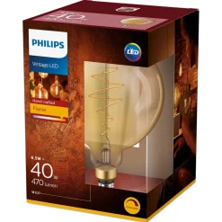 Philips E27 Giant LED-globepære 7 W gull dimbar| Dimbar Led-Pære|Dimbar Led-Pære