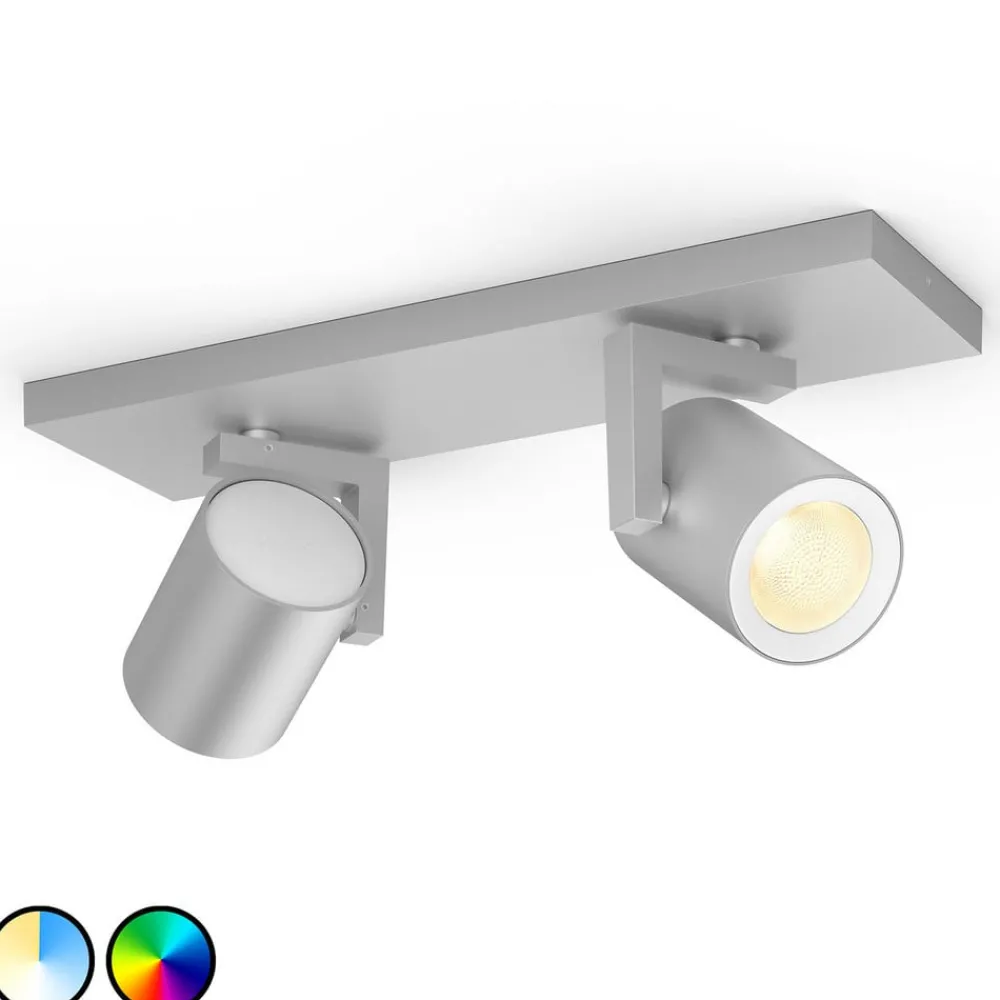 Philips Hue Argenta LED-spot to lyskilder alu Discount